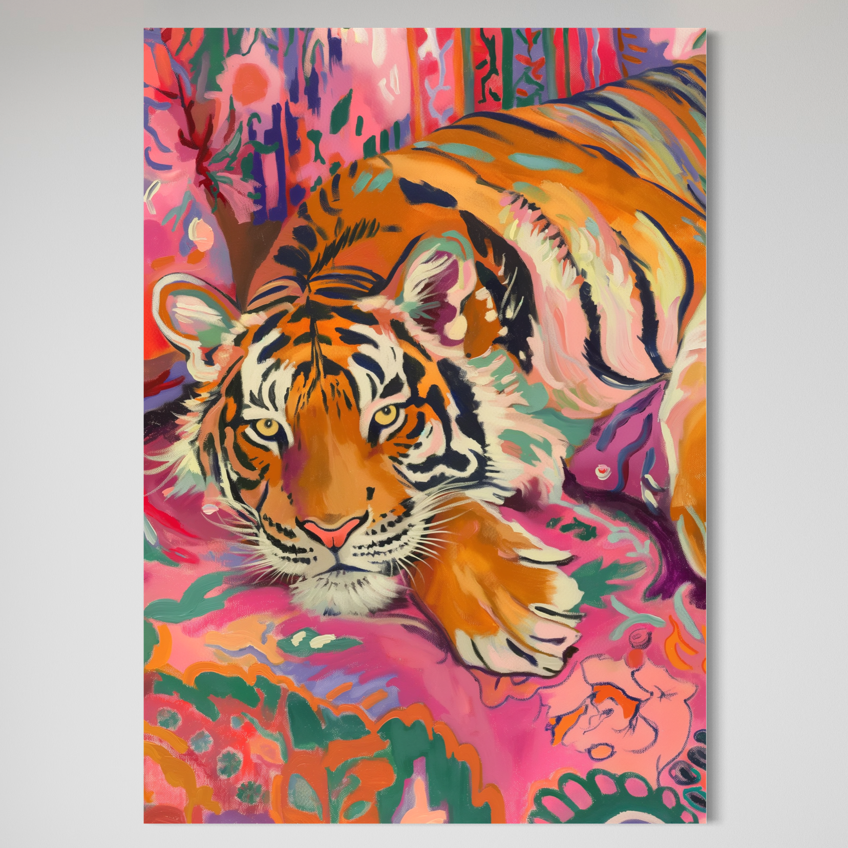 Tiger on sofa